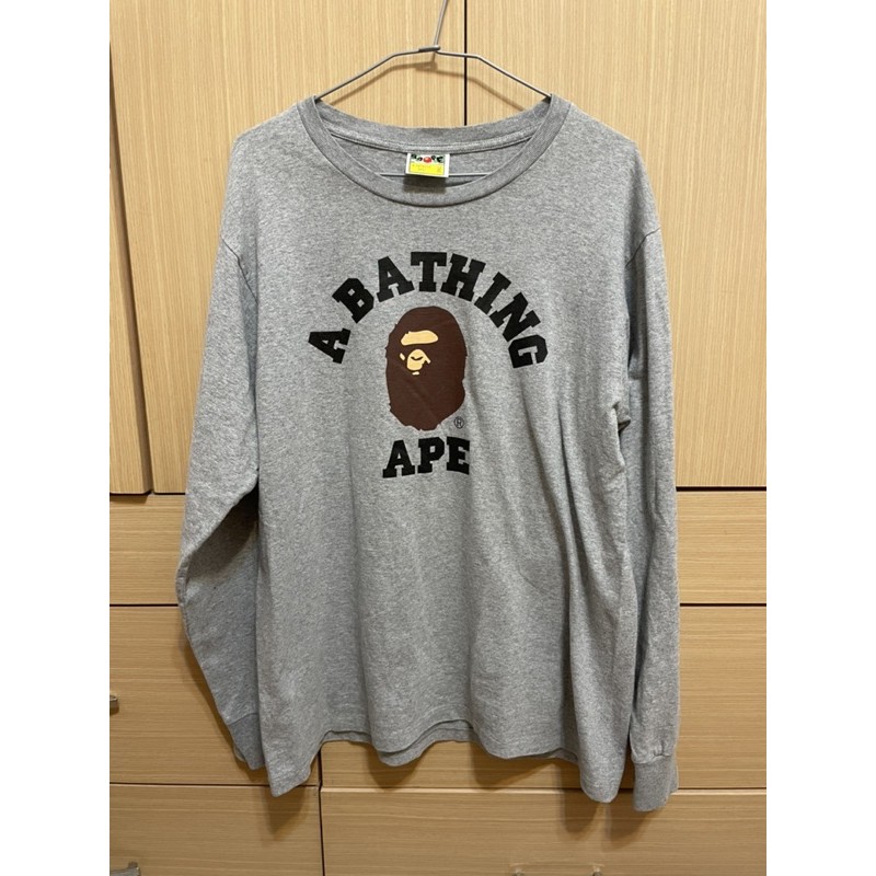 Bape 大學猿 薄長袖 灰色 A Bathing Ape Long Sleeve