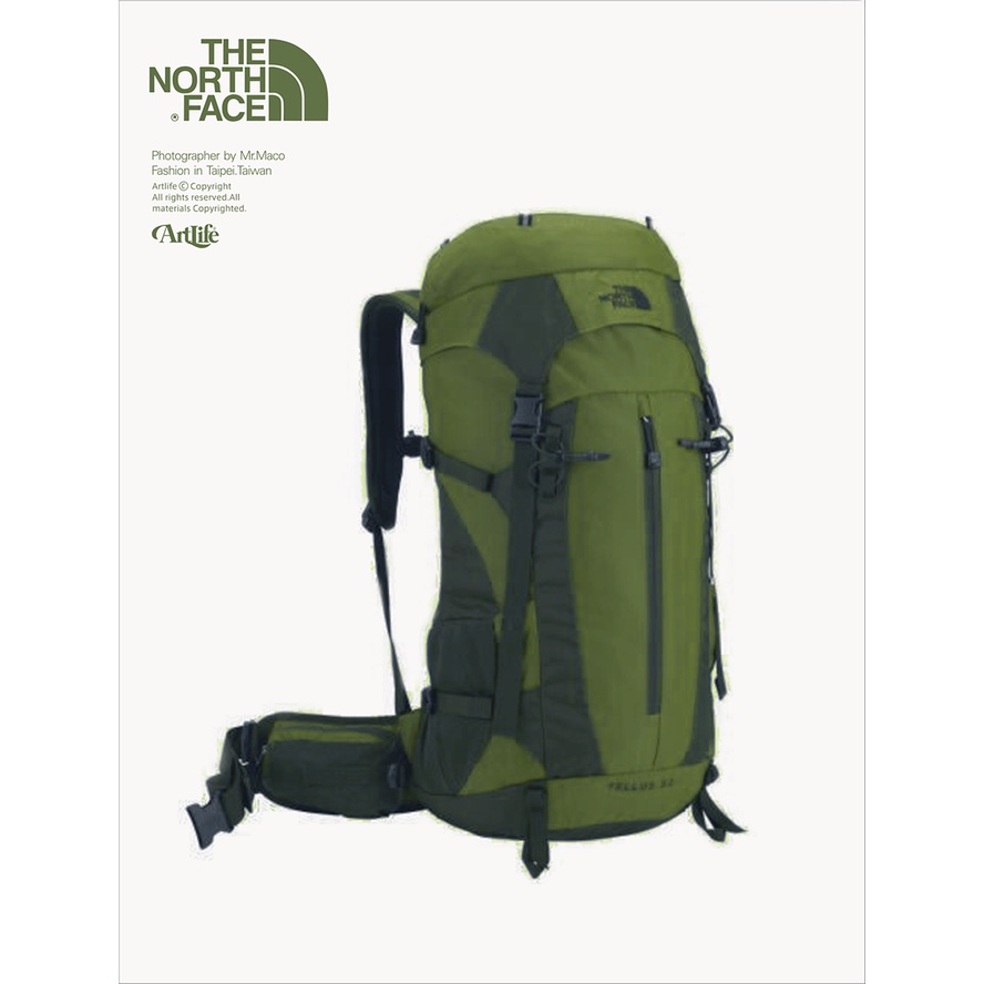 Artlife @ THE NORTH FACE ザノースフェイス TELLUS 45L 日版 北臉 登山 背包 綠