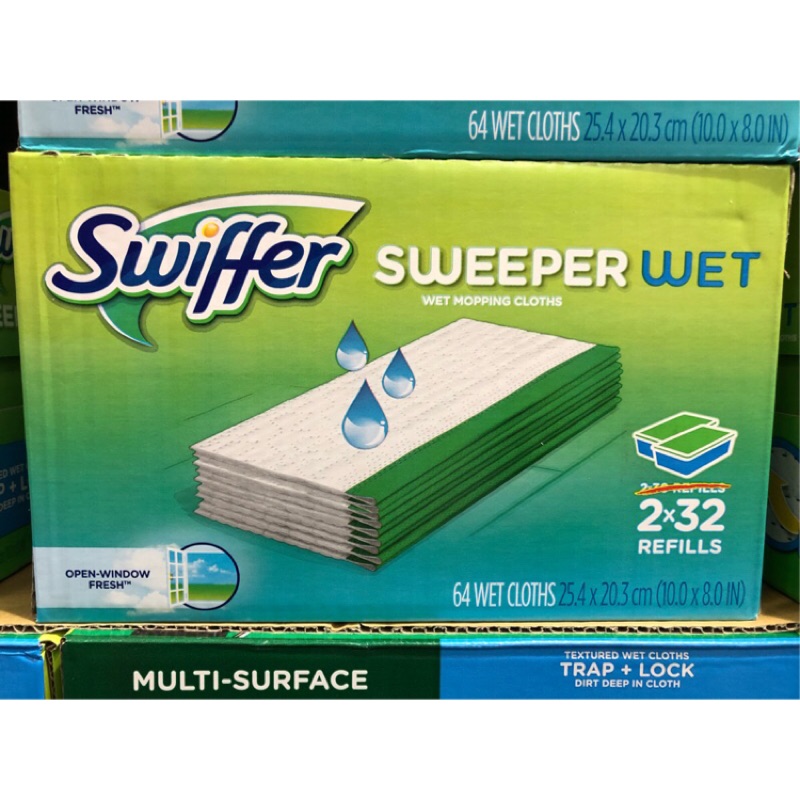 Costco 代購SWIFFER WET CLOTH 濕 除塵紙 32張*2盒 蝦皮購物