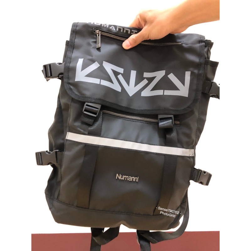 奴曼尼NUMANNI 78-8014 個性後背包強烈反光視條立體logo 蝦皮購物