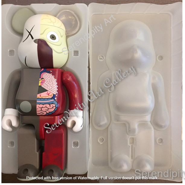 Bearbrick X KAWS 半剖(紅) 400% 極精品限量500件| 蝦皮購物