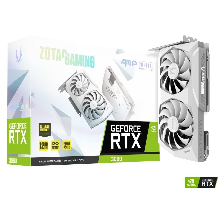 ZOTAC索泰RTX3060 AMP White Edition 雪白版顯示卡/原價屋【鎖算力