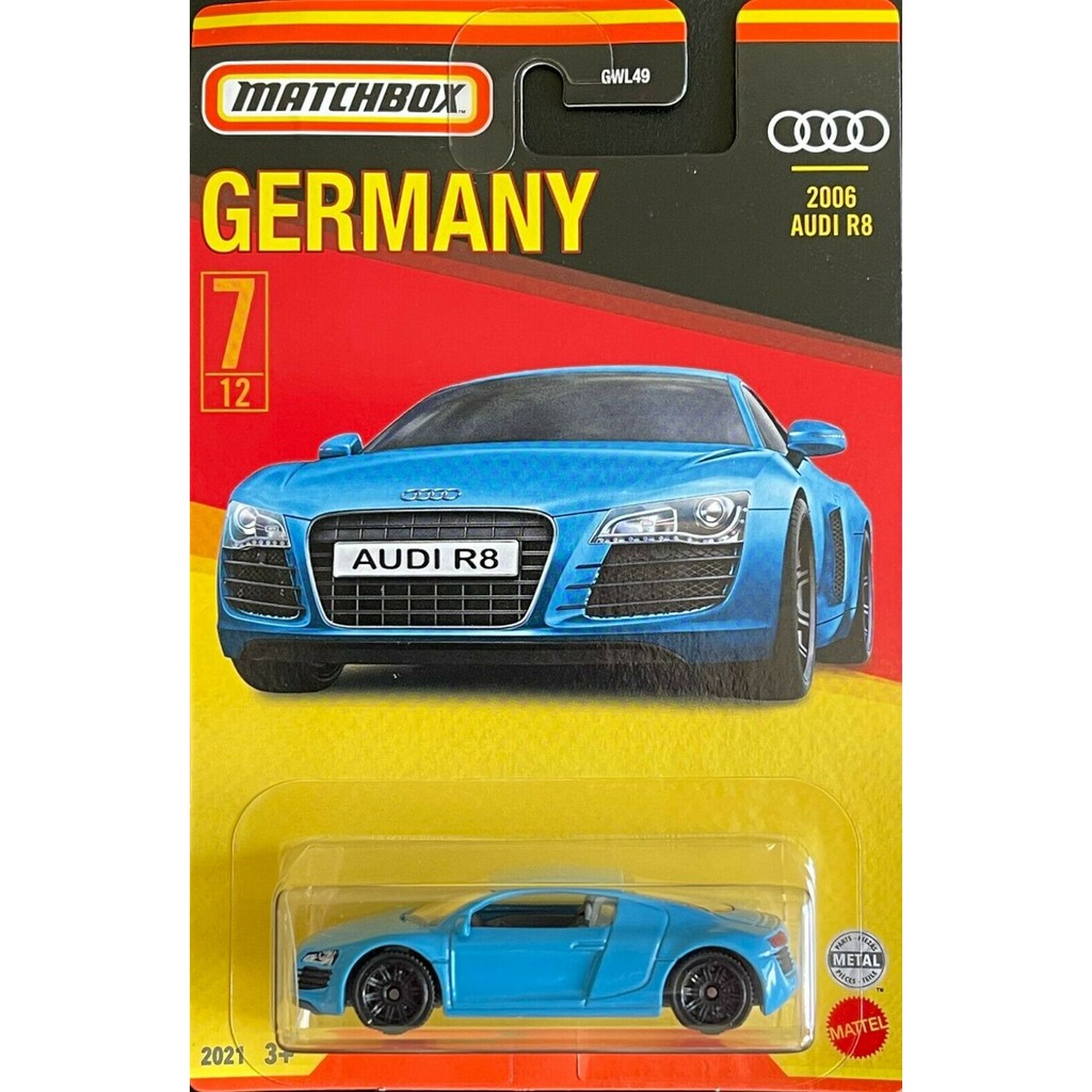 MATCHBOX 德國系列 2021年 No.3 2006 AUDI R8 奧迪水藍色版 | 蝦皮購物