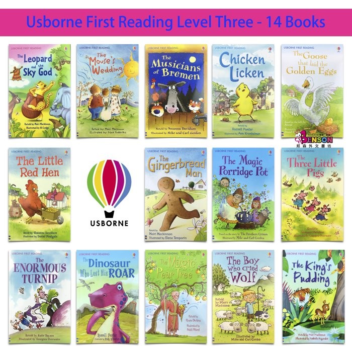 [邦森外文書] Usborne First Reading Level 3 英國奧斯朋優質系統讀本 14本平裝套書