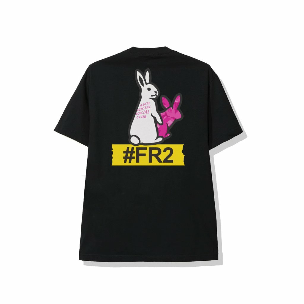 Anti Social Social Club X #FR2-Serrated Black Tee 黑色限定聯名款