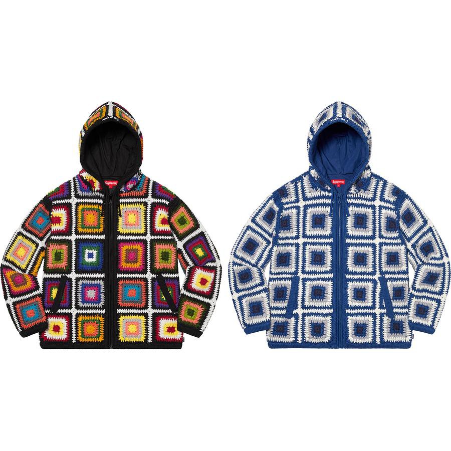 美國鞋校】預購Supreme FW20 Crochet Hooded Zip Up Sweater 馬賽克