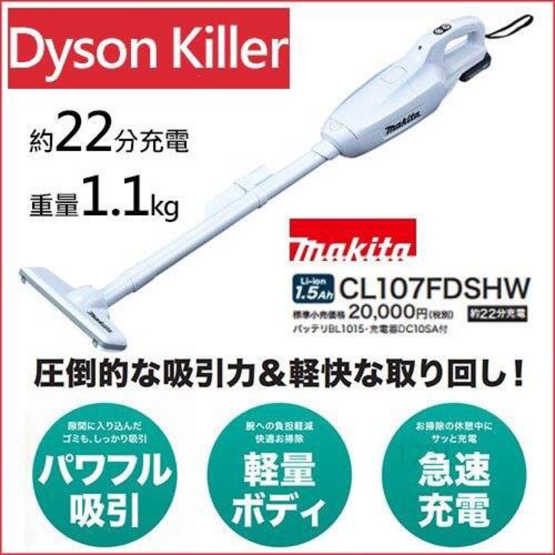預購]日本Makita無線吸塵器CL107FDSHW 輕巧型無線吸塵器| 蝦皮購物