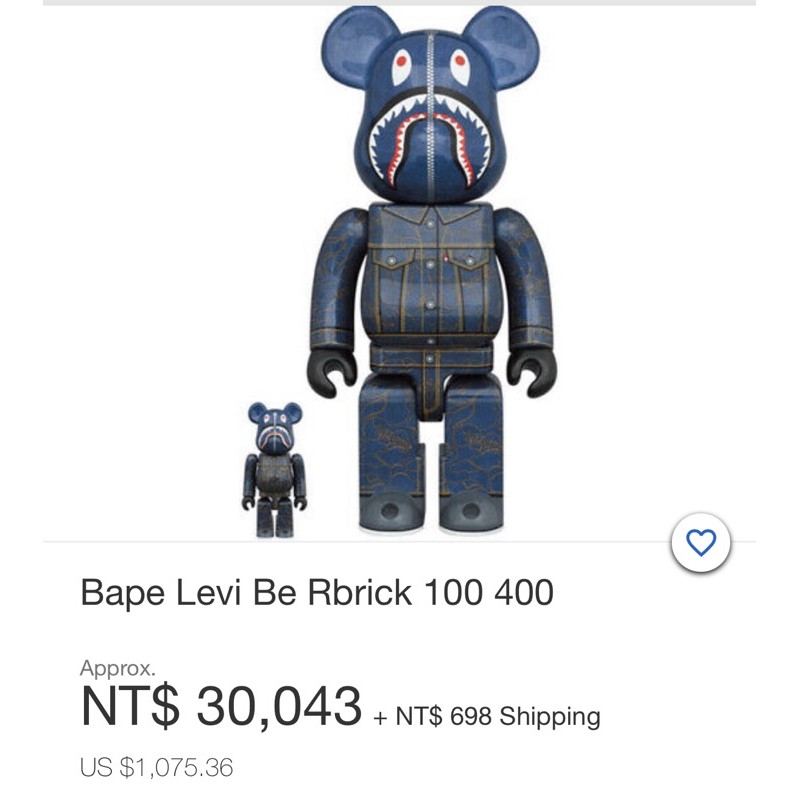 Levi's × BAPE BE@RBRICK 100% & 400% SET | 蝦皮購物 Levi's × BAPE BE@RBRICK 100% & 400% SET | 蝦皮購物