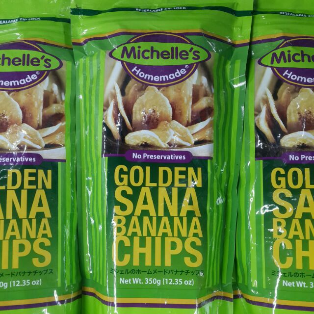 MICHELLE'S GOLDEN SANA BANANA CHIPS 香蕉片350g 菲律賓香蕉乾 MICHELLE'S GOLDEN SANA BANANA CHIPS 香蕉片350g 菲律賓香蕉乾