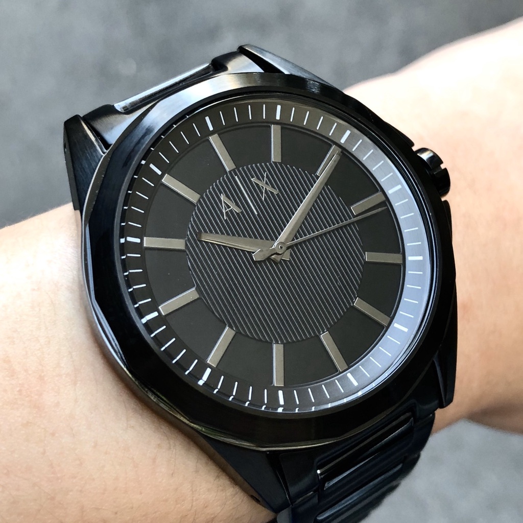 現貨ARMANI EXCHANGE AX AX2620 亞曼尼手錶43mm 黑面盤黑色鋼錶帶男錶