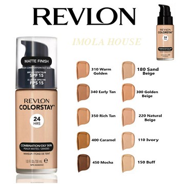 Revlon Colorstay 24 小時油性和乾性皮膚粉底(30 毫升) | 蝦皮購物