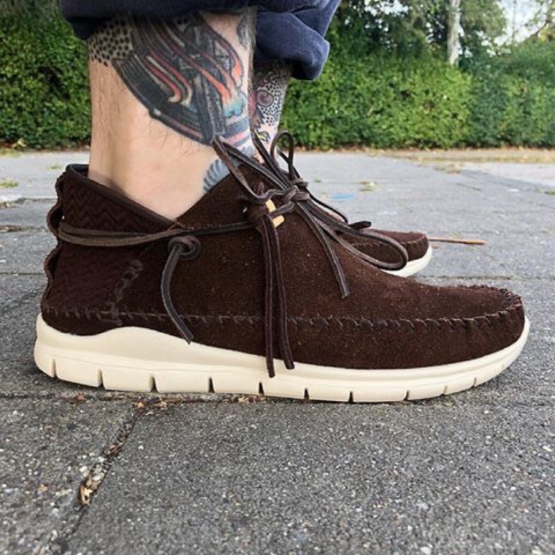 Visvim UTE Moc Trainer-folk US8 美製V大底 手工麂皮休閒鞋 懶人鞋袋鼠鞋可參考