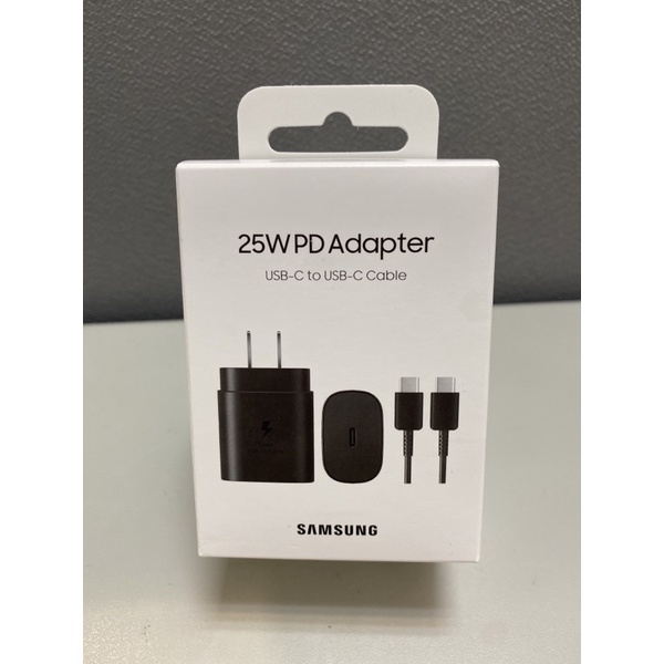 SAMSUNG/25W PD Adapter/USBC to USBC Cable/25W 快充旅充組 蝦皮購物