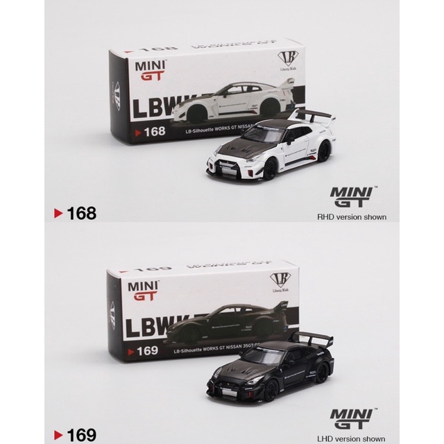 現貨老周微影MINI GT 168 169 NISSAN GT-R GTR R35 黑白碳纖維Minigt