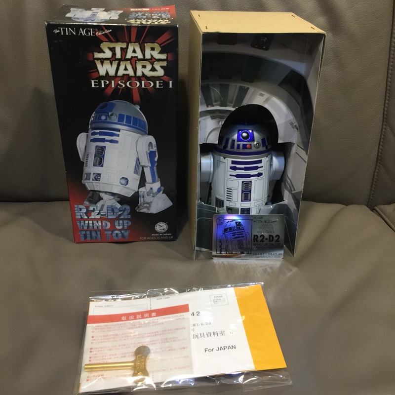 星際大戰 Star Wars 鐵皮玩具 R2D2 絕版TTF日本製 Tin Age 大阪ブリキ 上發條可走路非常可愛