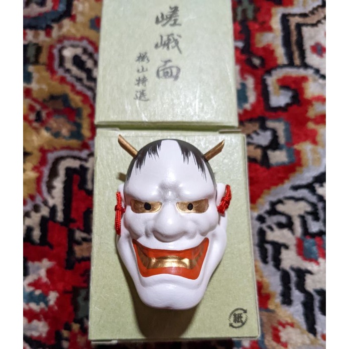 日本京都 般若 火男 嵯峨面 傳統小面具 掛飾擺飾 陶瓷(附紙盒)👹👹👹 | 蝦皮購物