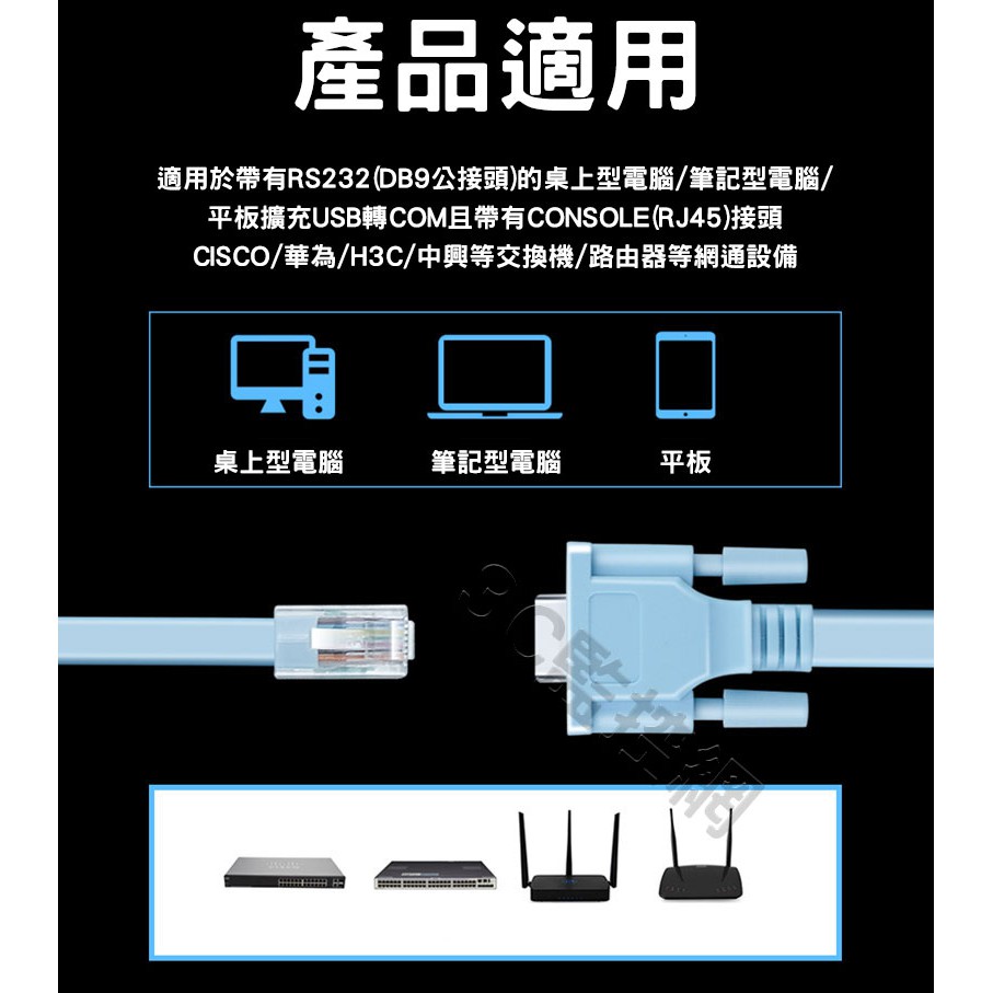 思科 Cisco Console轉接線 1.8M長 Console線 180公分長 RJ45轉RS232控制線 | 蝦皮購物