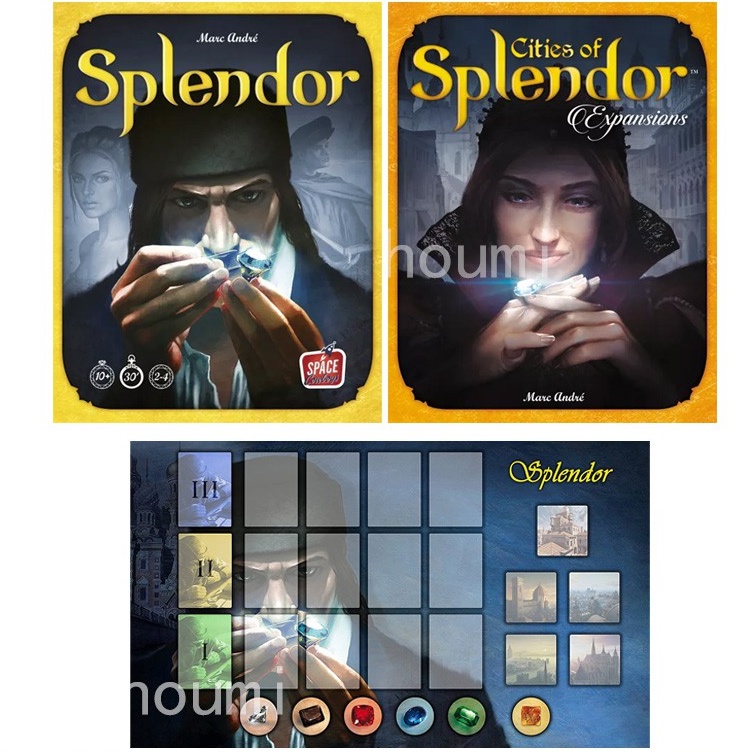 有趣的棋盤遊戲Splendor基礎版Splendor擴展城市包寶石商人璀璨寶石派對