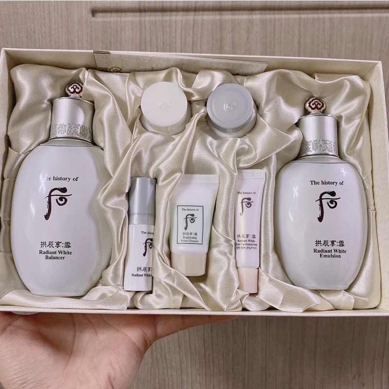 韓國Whoo 后拱辰享雪美白水乳套組韓國境內版雪白淨透美肌禮盒拱