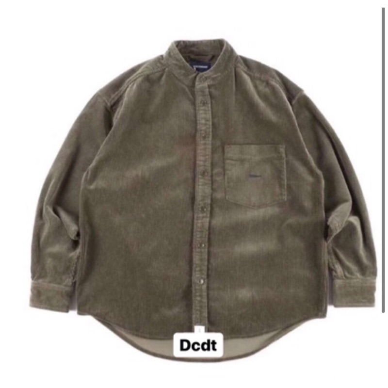 DESCENDANT dcdt 18aw NORMAN CORDUROY LS SHIRT 軍綠2號燈芯絨長袖