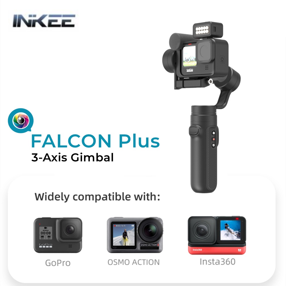 升級版】INKEE FALCON Plus三軸運動相機穩定器手持便攜鋁合金運動相機