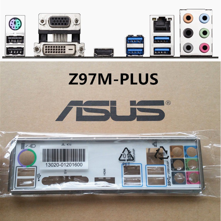 Scudo I/O (IO Shield) Per Schede Madri ASUS H97M-PLUS, Z97-C, Z97M-PLUS – 1 Pezzo, Nuovo - Foto 2