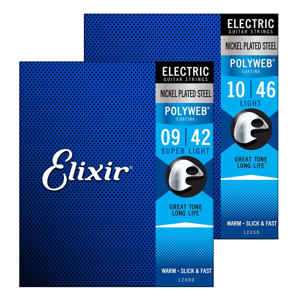 Elixir Poly 09~42 /10~46 Poly 厚膜電吉他弦吉他弦超耐用| 蝦皮購物