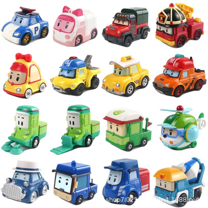 【HA shop】珀利POLI警車機器人合金車 飛機工程車巴士拖車清潔車玩具車 | 蝦皮購物