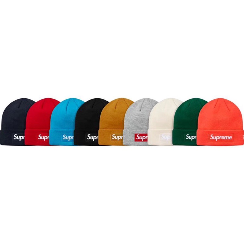 18fw Supreme x New Era Box Logo Beanie 刺繡毛帽100%正品| 蝦皮購物