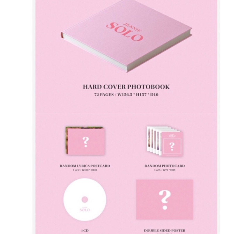 KH🚄 韓國原裝JENNIE - SOLO Photo Book 寫真書BLACKPINK 專輯迷你專輯