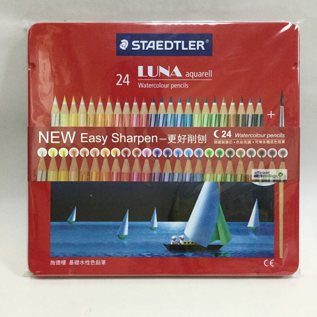 （快速出貨）德國 STAEDTLER 施德樓 LUNA 水性色鉛筆 24色鐵盒 137C24 送精美小禮