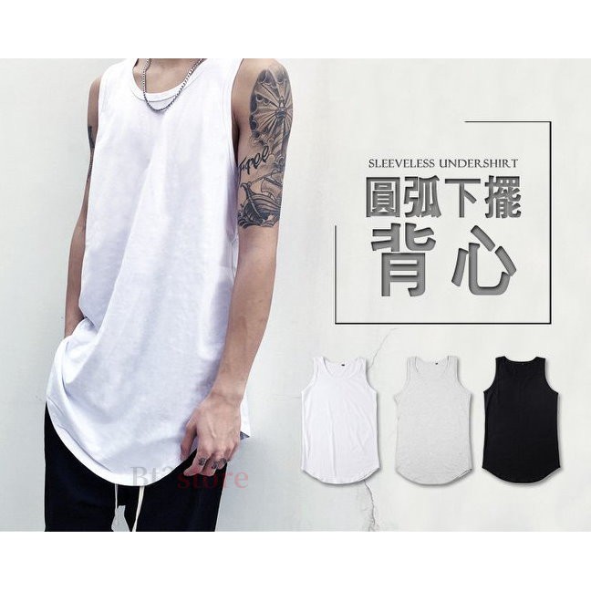 【BT3 store】無袖背心 內搭背心 寬背心 圓弧下擺背心 寬鬆背心 背心素面背心 運動背心【MN01】 | 蝦皮購物