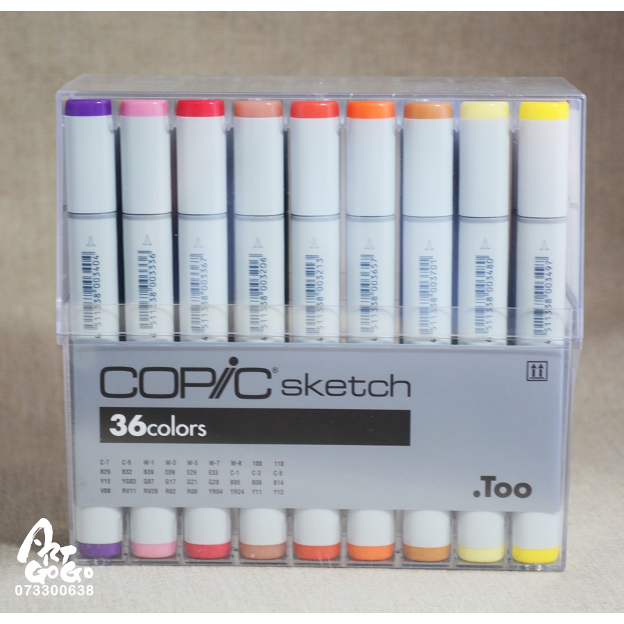 松林日本COPIC SKETCH 第二代麥克筆36色套組附壓克力盒| 蝦皮購物