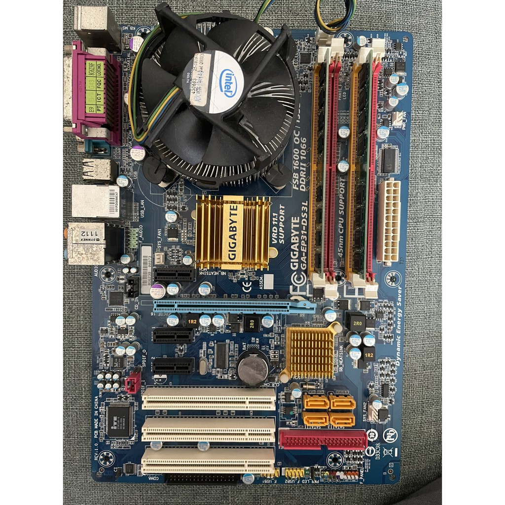 技嘉 主機板 GA-EP31-DS3L 含 Q6600 DDR2 2G X2 | 蝦皮購物
