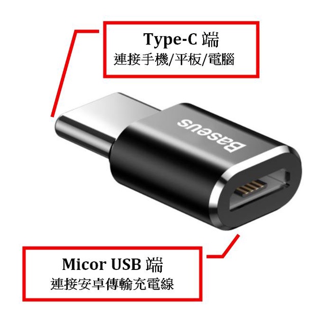 Baseus 倍思 轉接頭 Micro母/轉TypeC公 USB母轉TypeC公 TypeC母/轉USB公 | 蝦皮購物