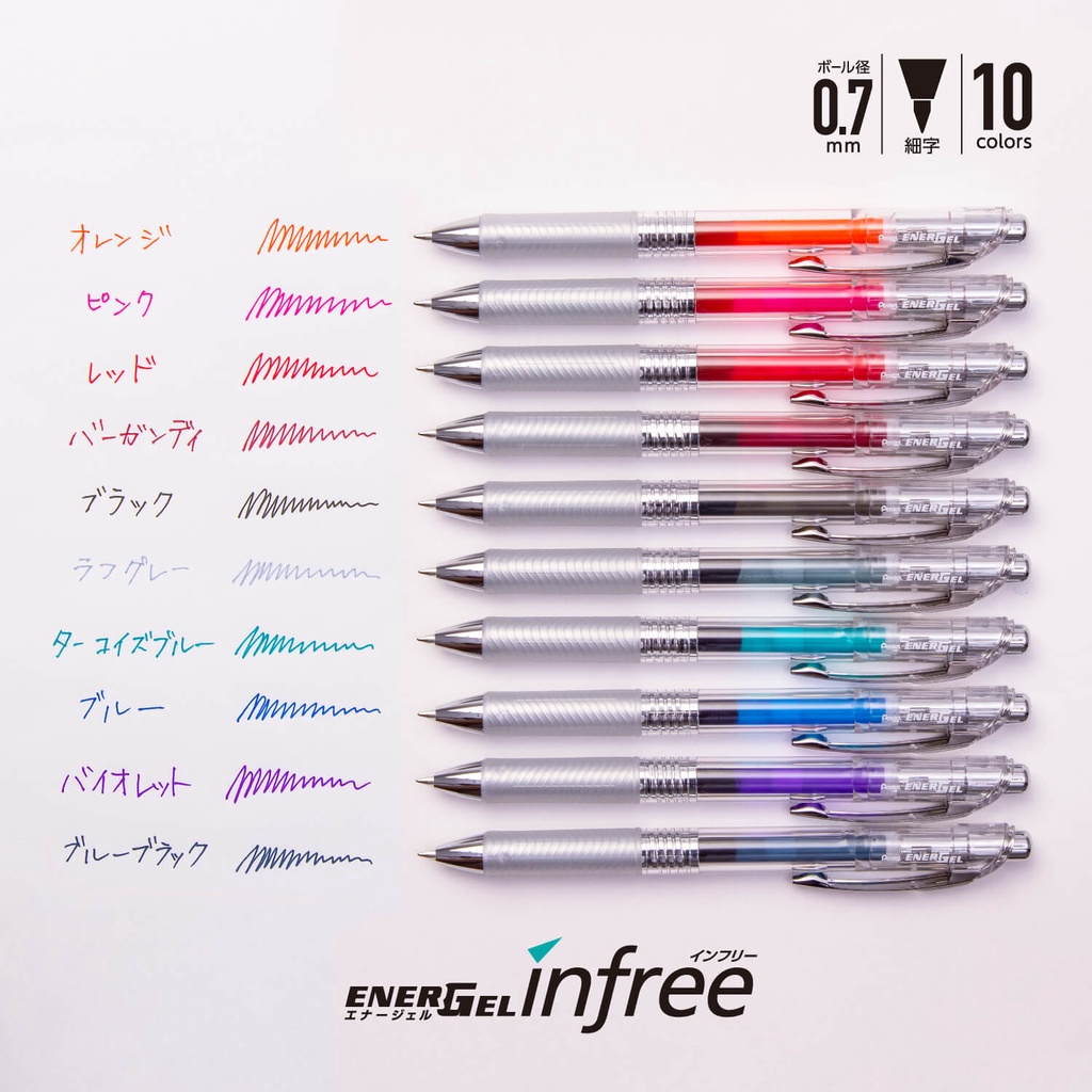 CHL】Pentel ENERGEL infree 中性筆替芯筆芯XLRN4TL XLRN5TL 0.4 0.5