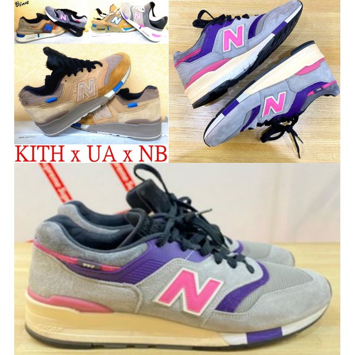 BLACK極新KITH x NONNATIVE x NEW BALANCE美製997 HYBRID灰紫色慢跑鞋