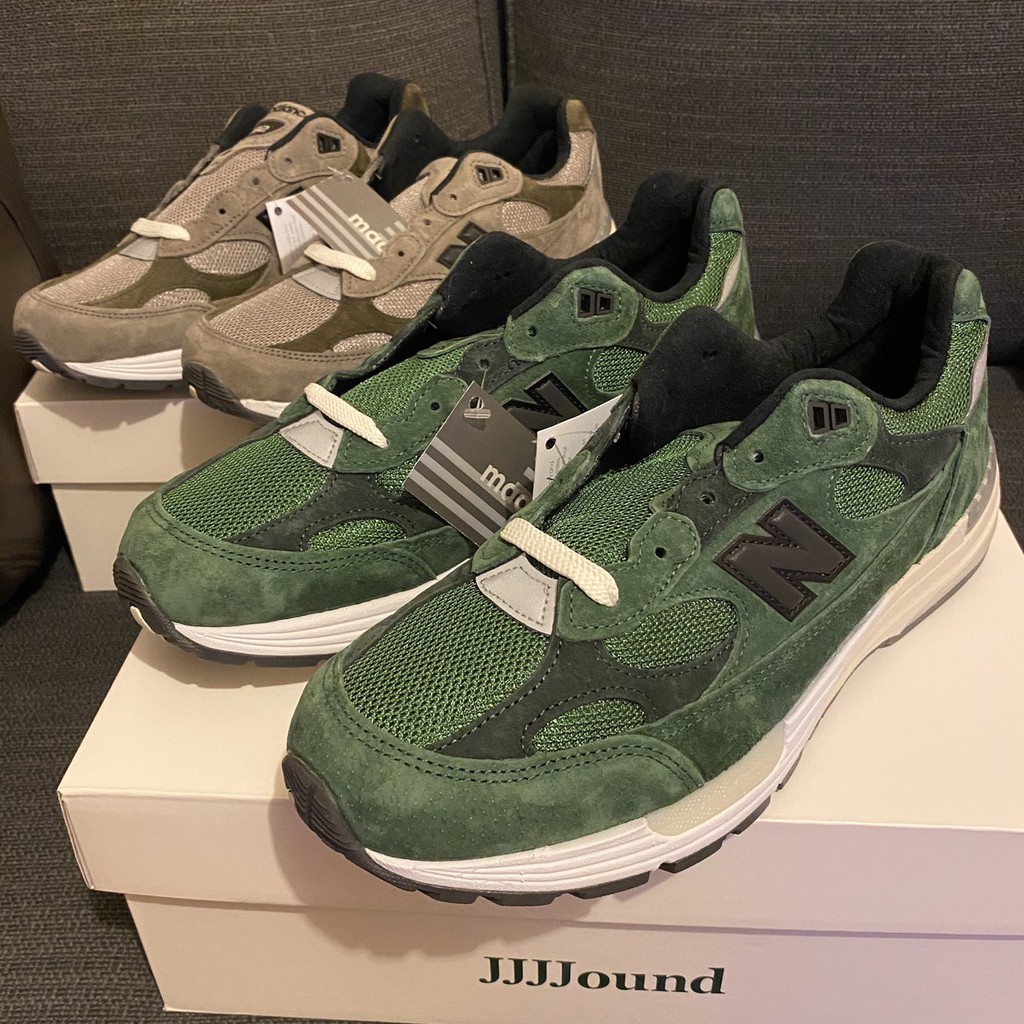 稀有現貨 jjjjound X New Balance 992 M992J2 NB 極限量聯名 灰棕 綠 美國製 兩色