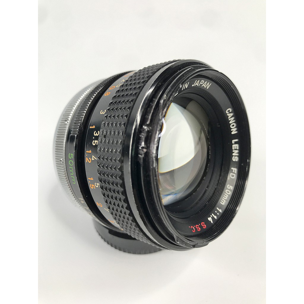 中古鏡頭Canon FD 50mm F1.4 S.S.C. 序號：1060563 大光圈定焦鍍膜鏡頭