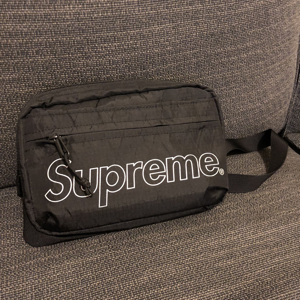 全新現貨 Supreme 18FW 45th Shoulder Bag 肩背 側背包 大Logo 3m 反光 黑色 小包