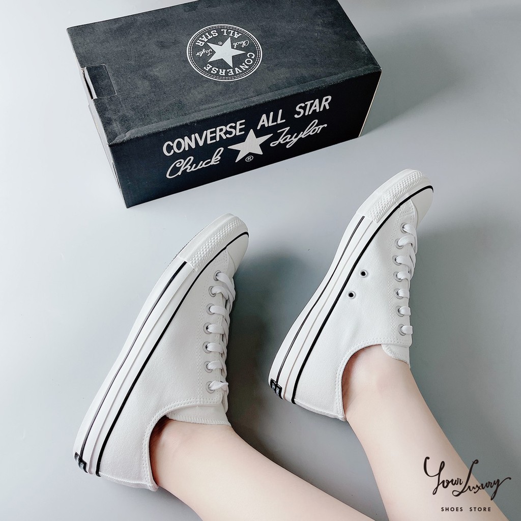 Luxury】 CONVERSE ALL STAR 100 COLORS OX/HI 100週年黑白全白| 蝦皮購物