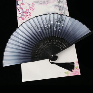 新款熱賣🔥扇子舞扇子日式折扇中國風女式絹扇櫻花和風工藝扇古風流蘇 