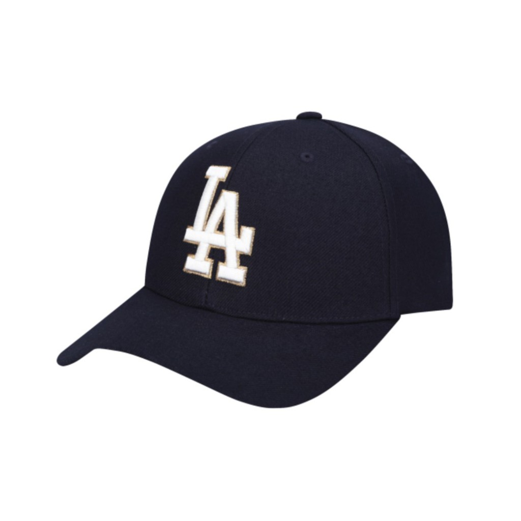 現貨 [M]MLB LA Cap 洋基帽 大logo LA帽 白字金邊 洋基帽 棒球帽 蝦皮購物