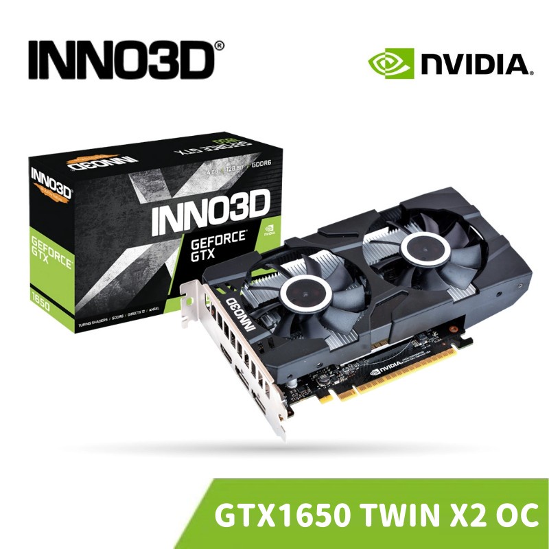 INNO3D 映眾Geforce GTX 1650 4GB GDDR6 TWIN X2 OC 顯示卡| 蝦皮購物