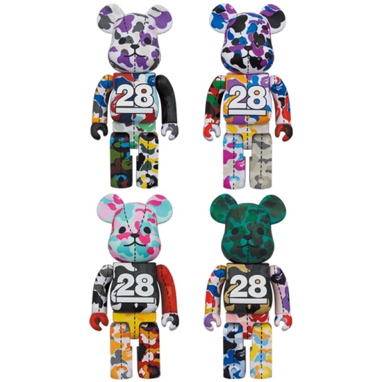 現貨Be@rbrick BAPE CAMO 28TH ANNIVERSARY MULTI 400%