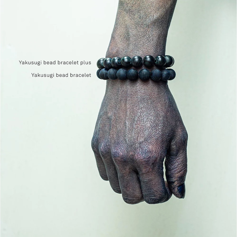 天然藍地獄建BUAISOU Yakusugi bead bracelet 陶瓷塗層加強版藍染屋久