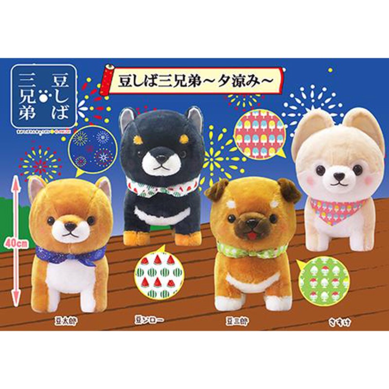 Kevin SHOP】🇯🇵日本進口空運景品【豆柴三兄弟豆太郎】夕涼AMUSE 柴犬 