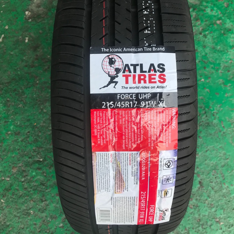 Atlas 阿特拉斯 輪胎 215/45R17 UHP | 蝦皮購物