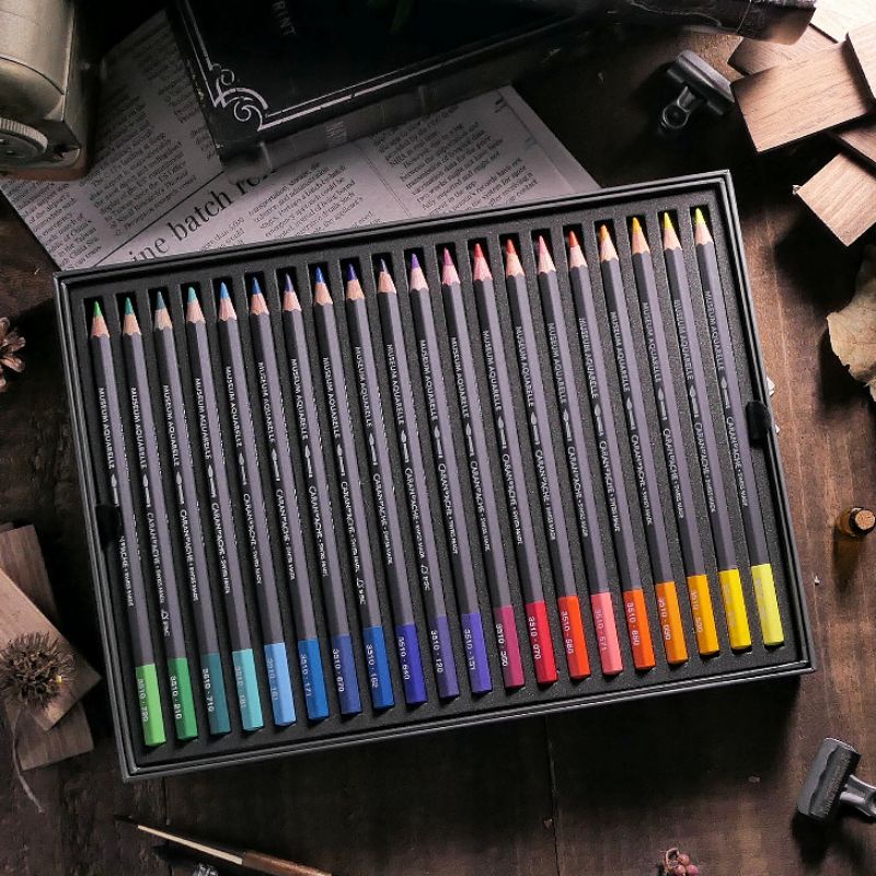 未開封 Caran d'Ache MUSEUM AQUARELLE 40色二箱 瑞士Caran d'ache 卡