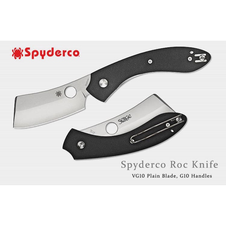 SPYDERCO Roc Knife G10柄方頭折刀 | 蝦皮購物